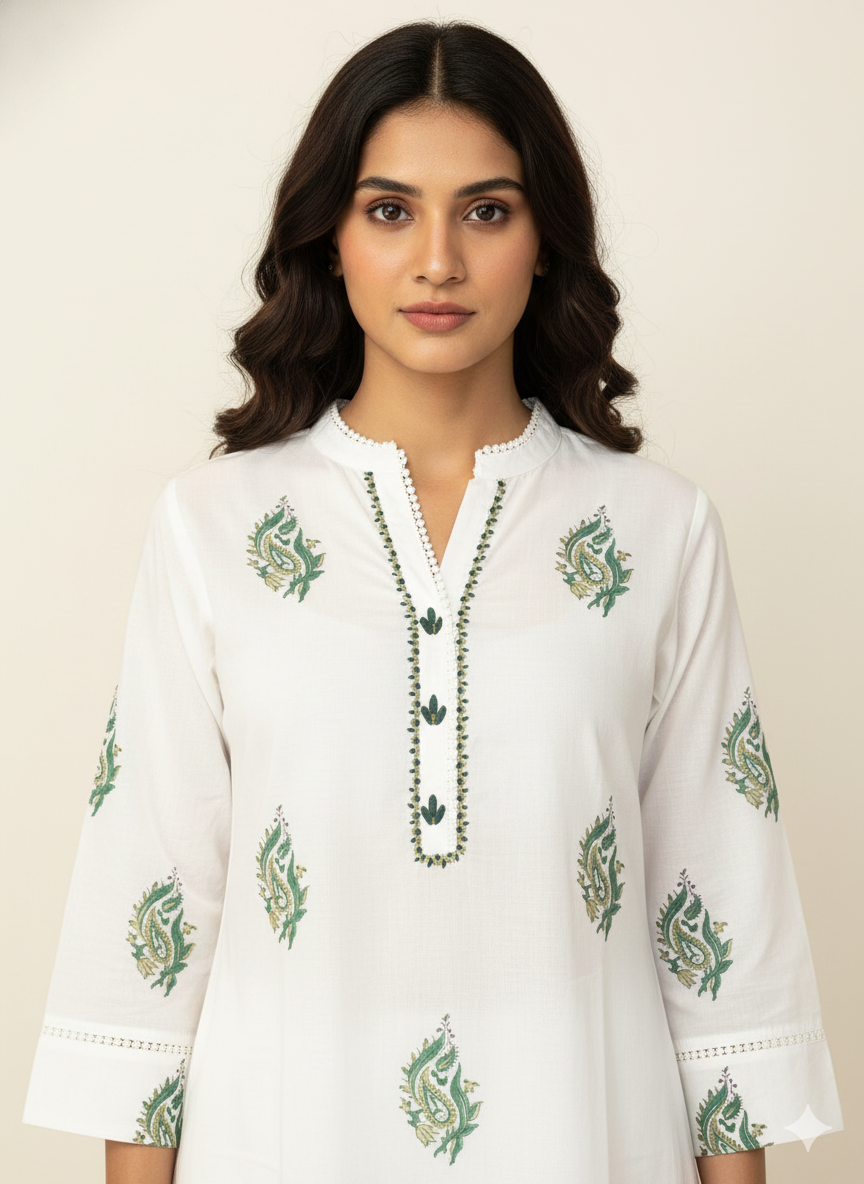 Pure Cotton Flex A Line Two Piece Pant set