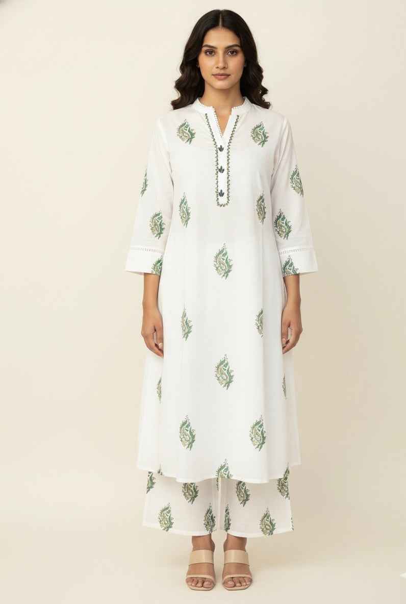 Pure Cotton Flex A Line Two Piece Pant set