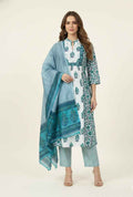Pure Cotton A Line Anarkali Dupatta Set