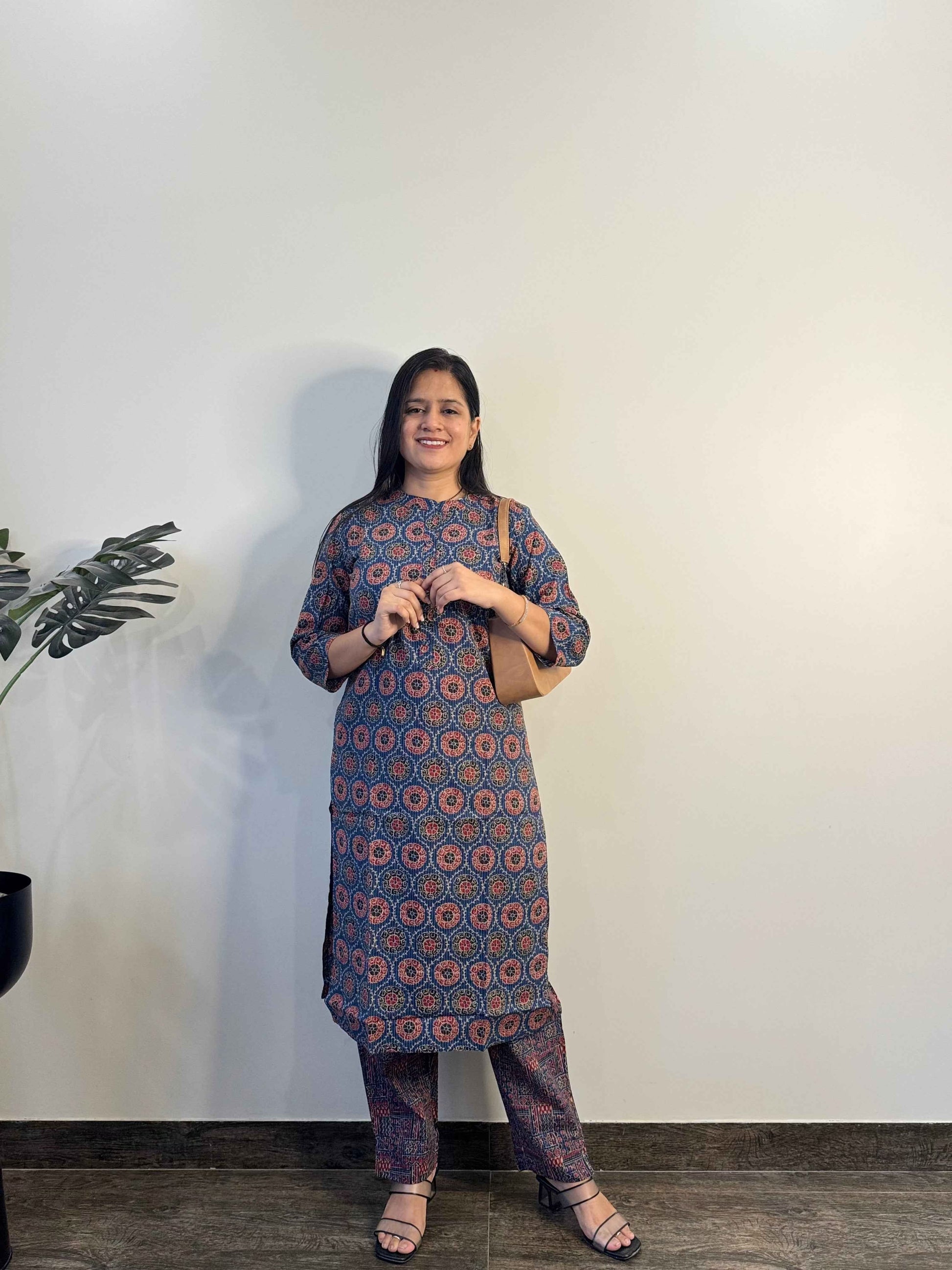 Pure Cotton Block Print Two Piece Pant Set