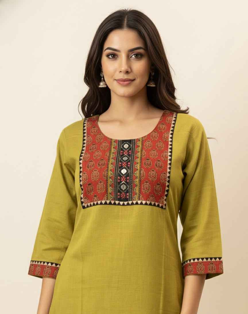 Pure Cotton Flex Two Piece With Palazzo