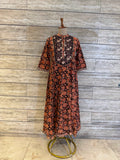Pure Cotton Floral Print One Piece Dress