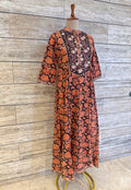 Pure Cotton Floral Print One Piece Dress