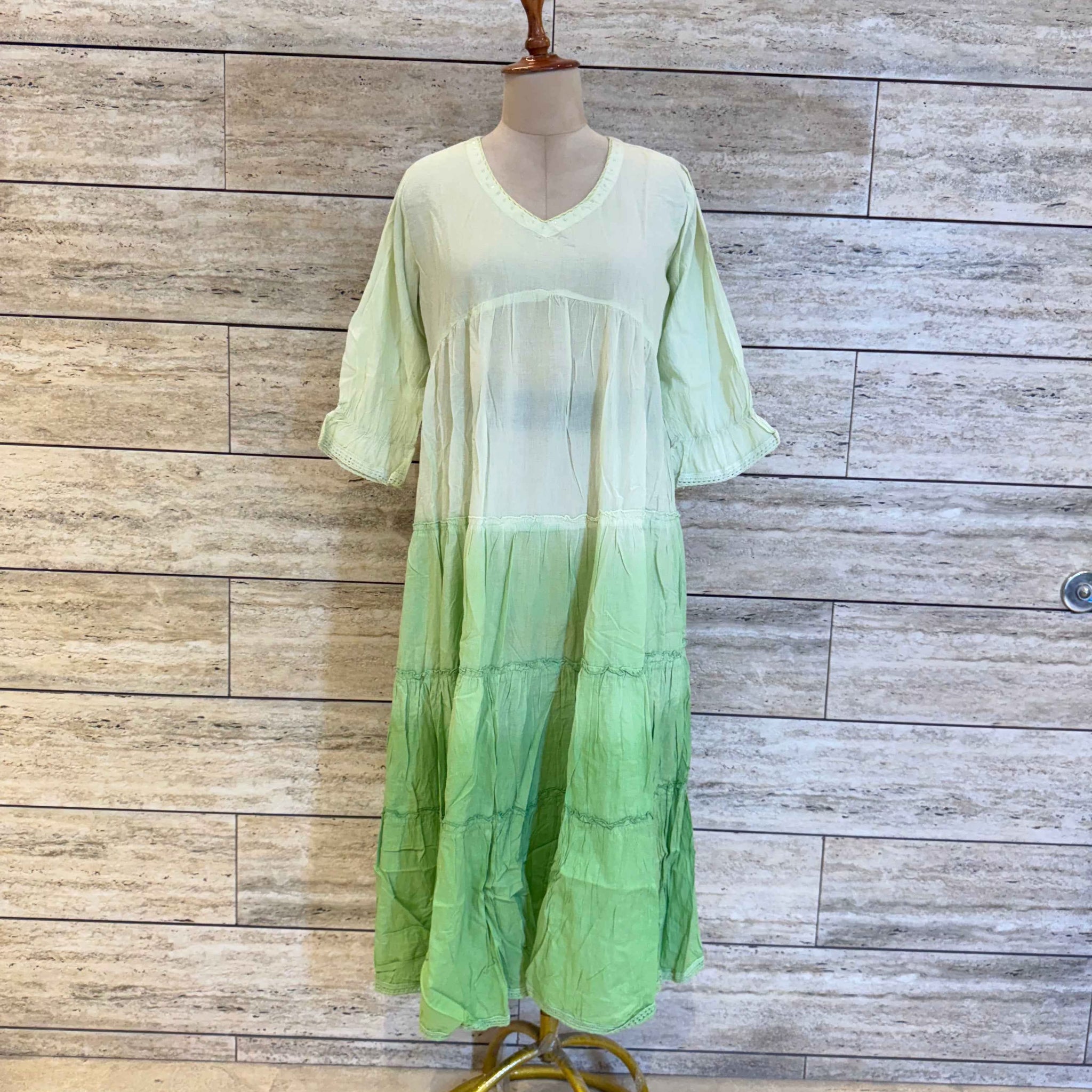 Pure Cotton Floral Print One Piece Dress