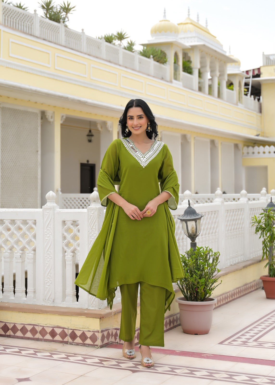 Premium Mul cotton with inner dupatta sets MC032