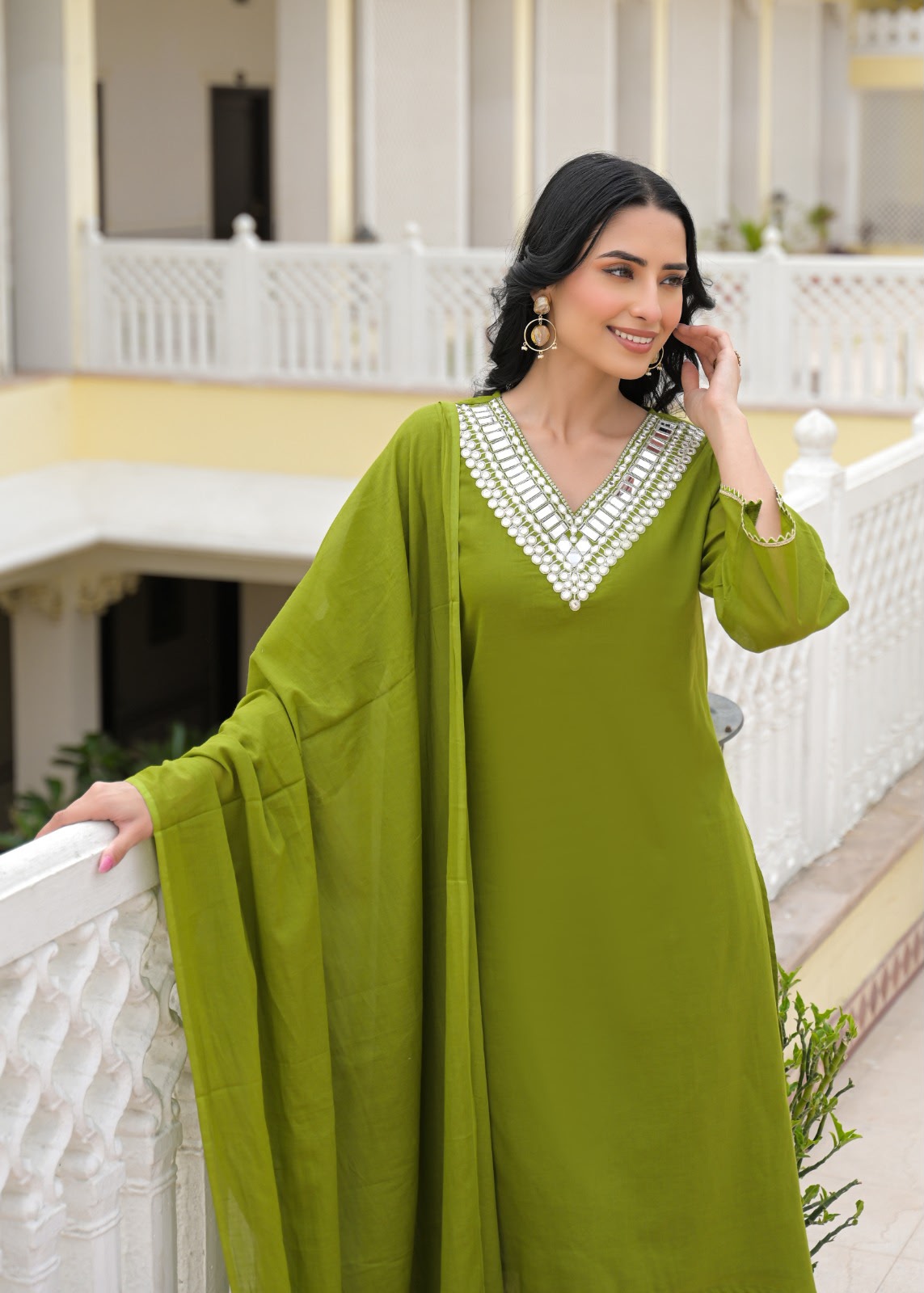 Premium Mul cotton with inner dupatta sets MC032