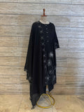 Pure Cotton A Line Dupatta Set With Embroidery Work