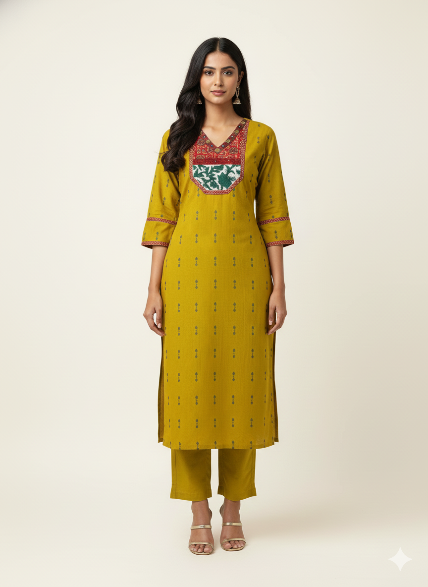 Premium hand loomCotton Three Piece Dupatta Set  CS0305