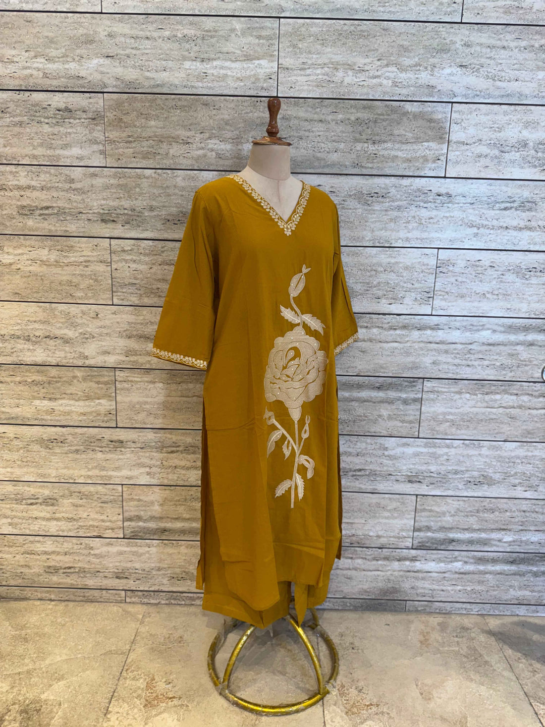 Pure Cotton With Embroidery Dupatta Set Plus Size