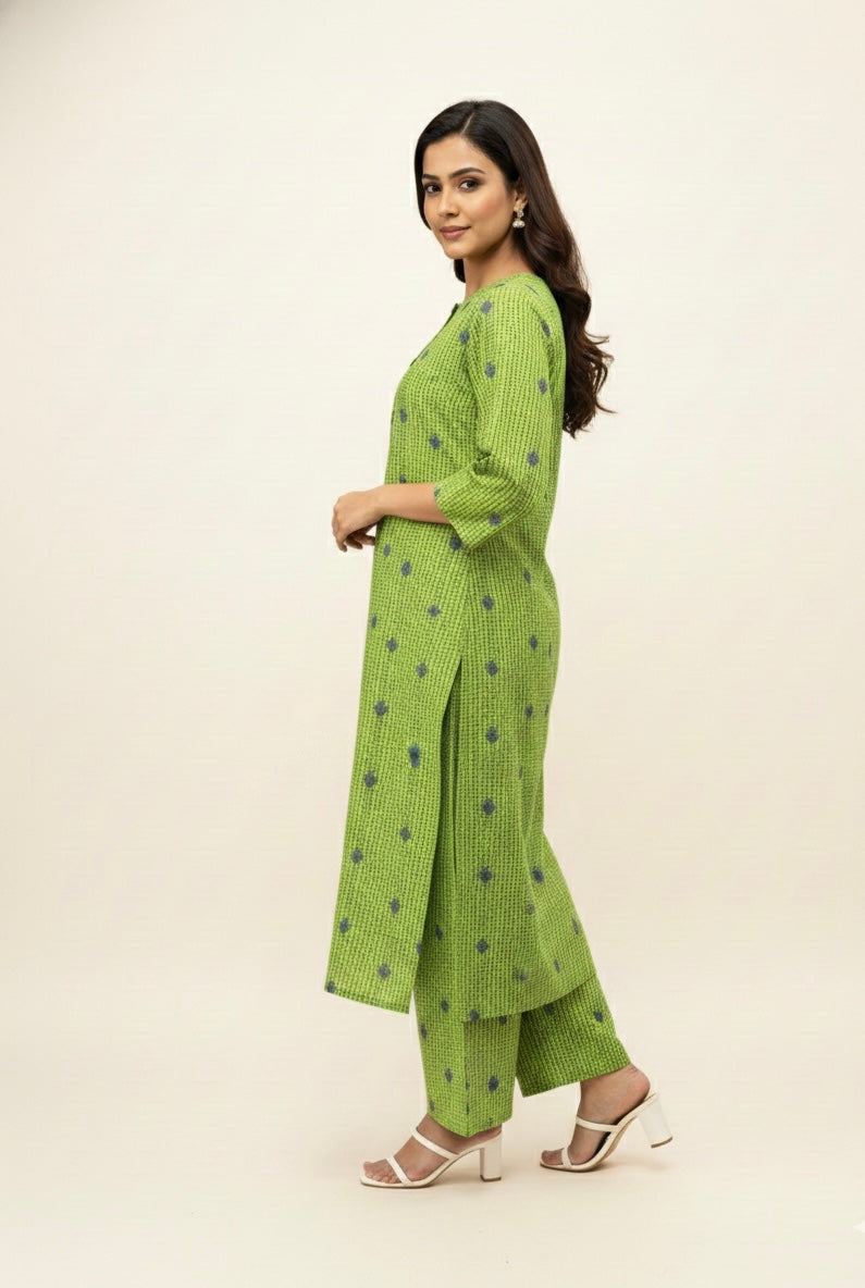 Pure Handloom Cotton  Two Piece Pant Set  PS0139