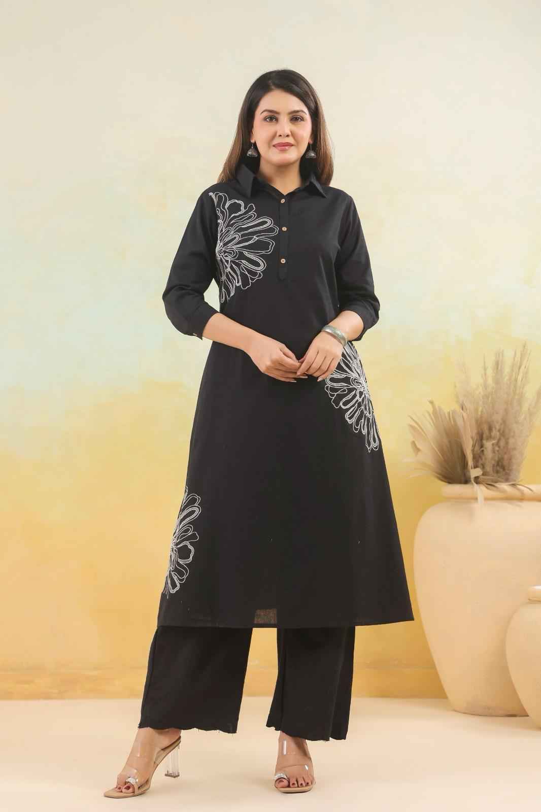 Two Piece Cotton Kurta Pant Set - PS037