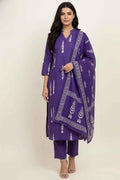 Pure Cotton Three Piece  Angrakha Style Dupatta Set