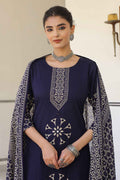 Pure Cotton Three Piece  With Printed Dupatta Set