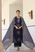 Pure Cotton Three Piece  With Printed Dupatta Set