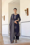 Pure Cotton Three Piece  With Printed Dupatta Set