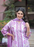 Pure Cotton Floral Print Dupatta Set With Inner
