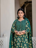 Cotton A Line Three Piece Dupatta Set.