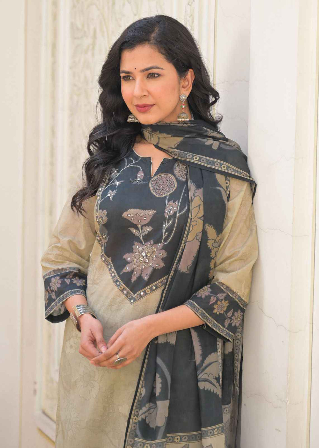 Pure Cotton Digital Print Dupatta Set