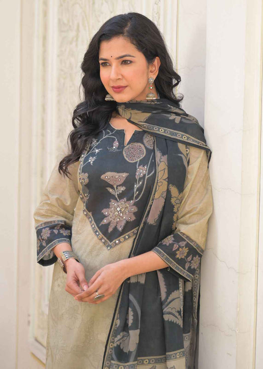 Pure Cotton Digital Print Dupatta Set