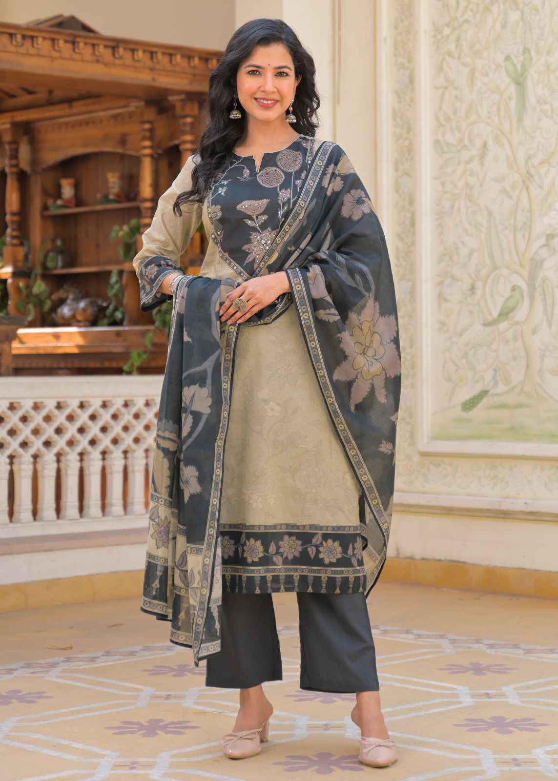 Pure Cotton Digital Print Dupatta Set