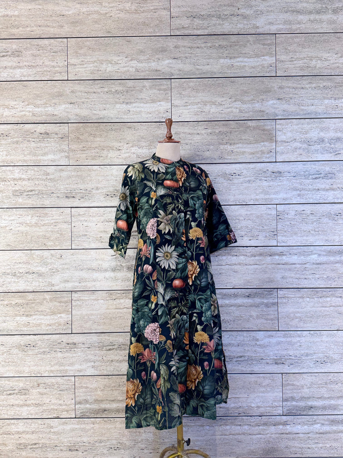 Jaal floral print A line kurta OK009
