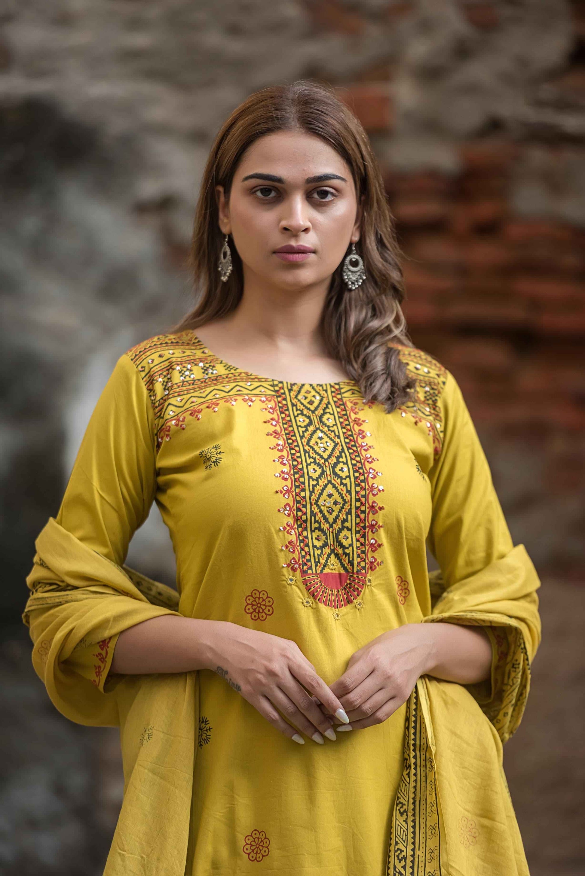 Pure Cotton Three Piece Dupatta Set