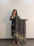 Hand Block Pure Cotton Dupatta Set.
