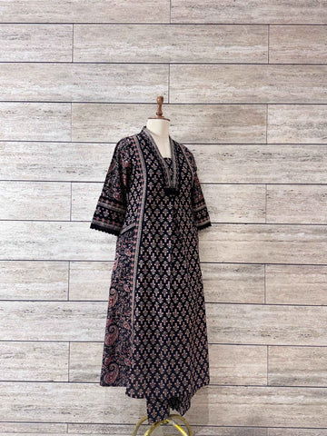 Kalamkari Print A Line Anarkalis Suit.