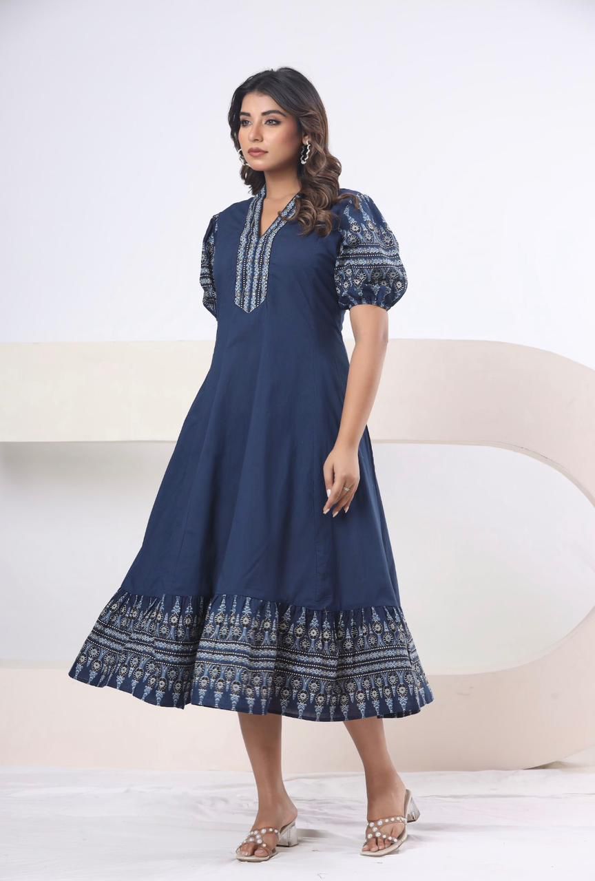 Pure Cotton Flair One Piece Dress