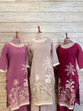 Premium Mul Chanderi Dupatta Set With Embroidery Work