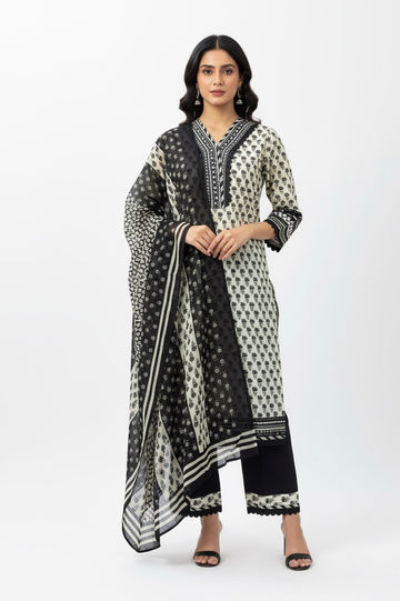 Handblock Pure Cotton Dupatta Set -   CS009