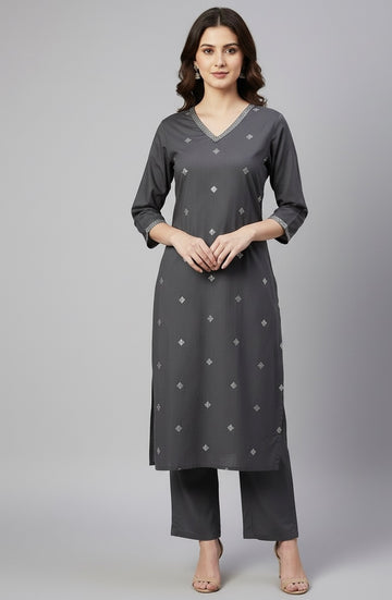 Pure Cotton Two Piece Pant Set   FL096