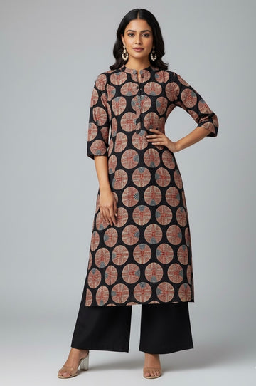 Hand Block Apple Cut Two Piece Pant Set  FL068