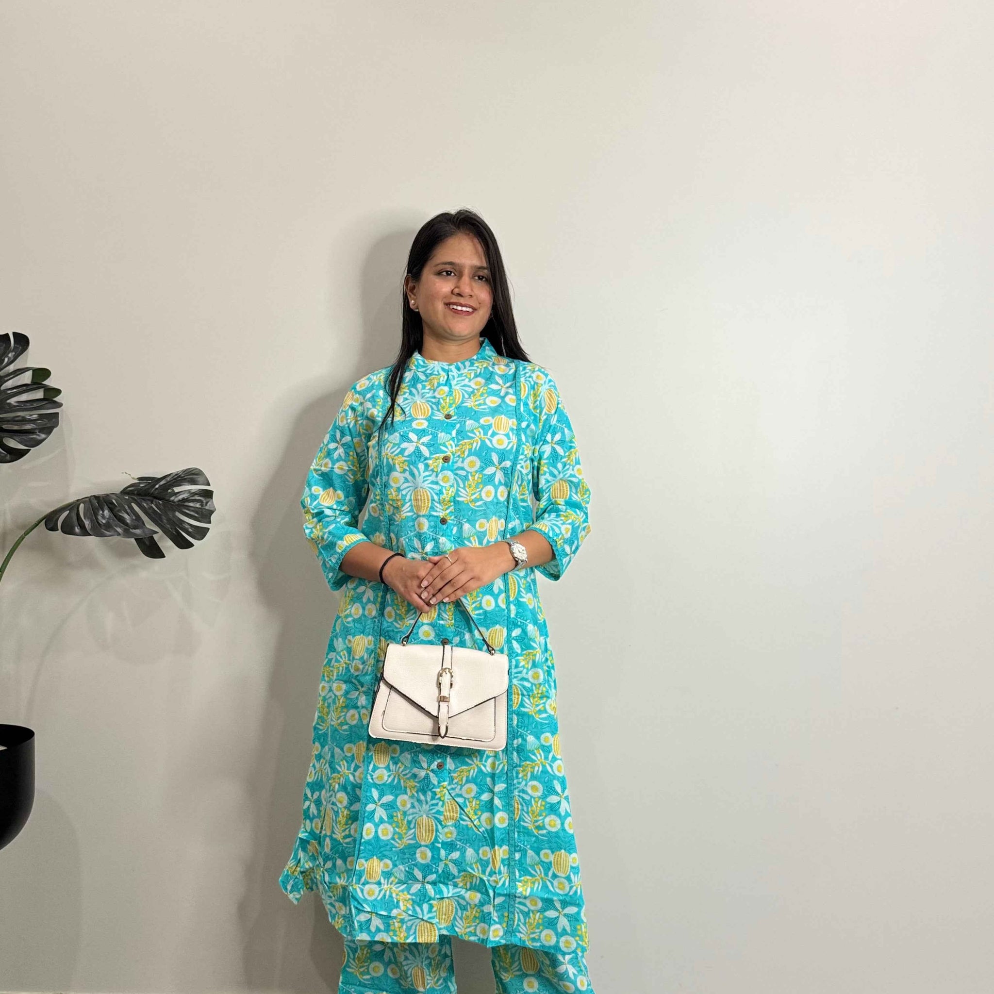 Pure Cotton Floral Print Co Ords Set COS015