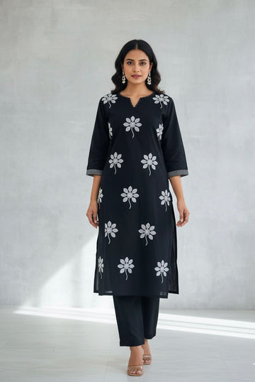 Floral Print Two Piece Pant Set  FL072