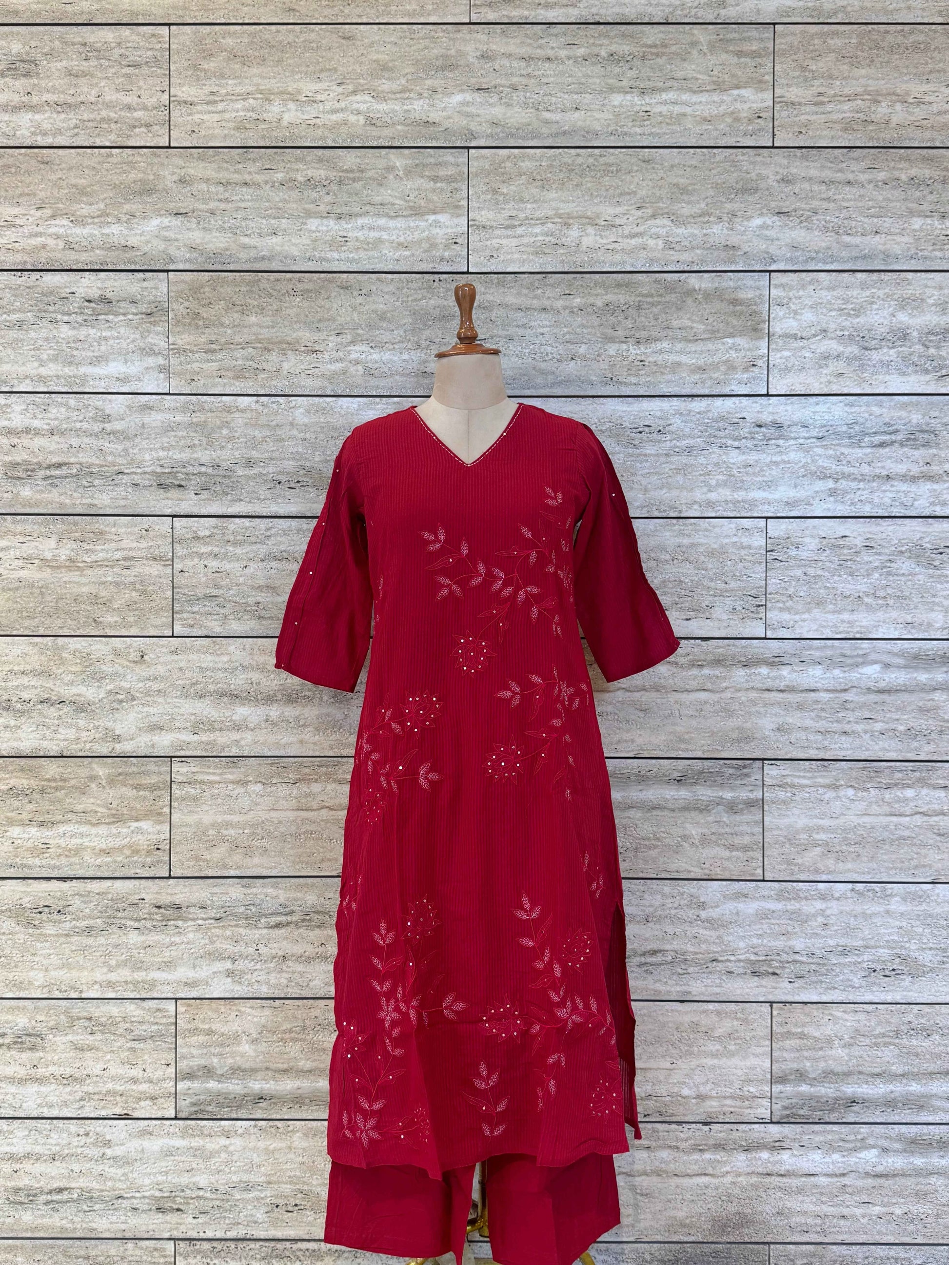 Pure Cotton With Hand Work Dupatta Set