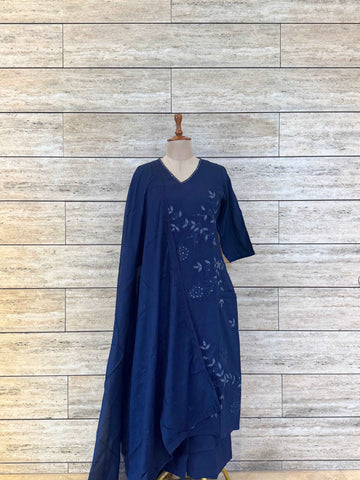 Pure Cotton With Hand Work Dupatta Set