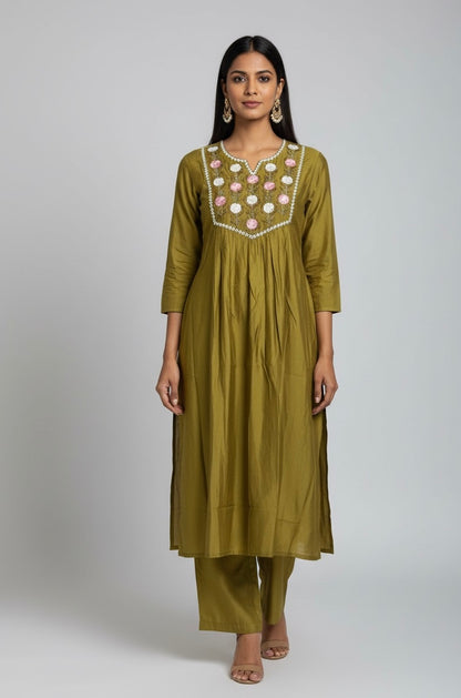 Pure Muslin Two Piece Pant Sets -   MPS002