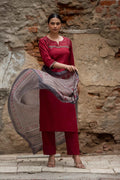 Pure Cotten Applique Work Duppata Set