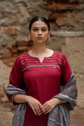 Pure Cotten Applique Work Duppata Set