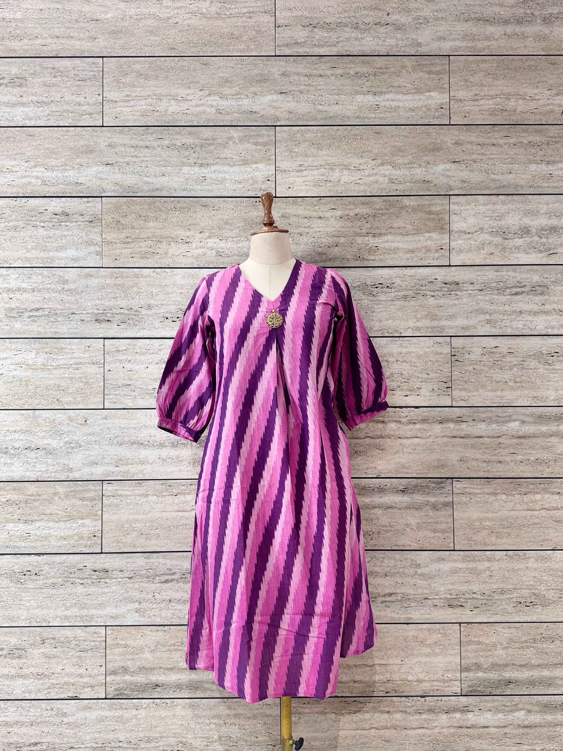 Ikkat Print Only Kurta In Pure Cotton Flex