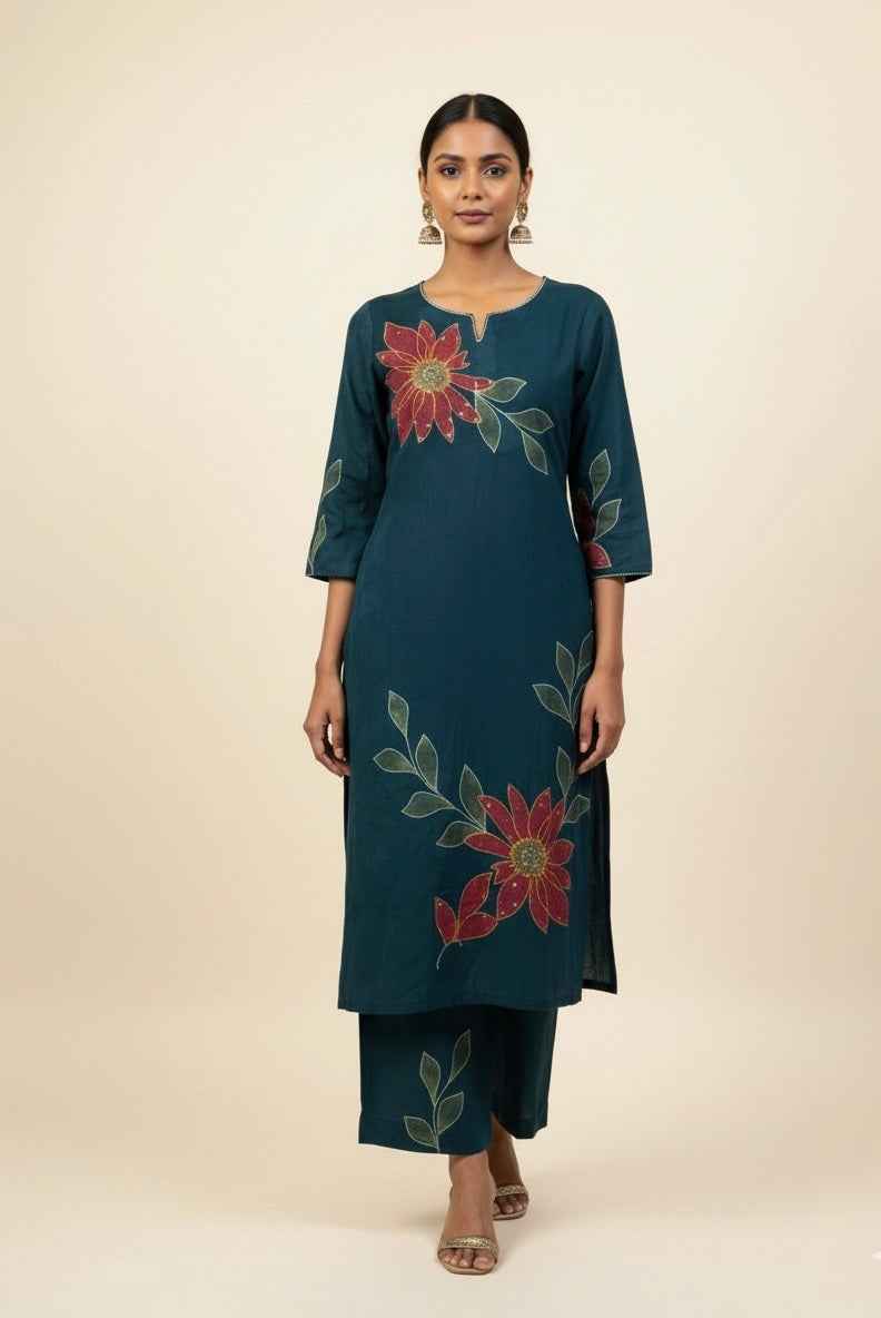 Premium mul chanderi Dupatta Set with embroidery