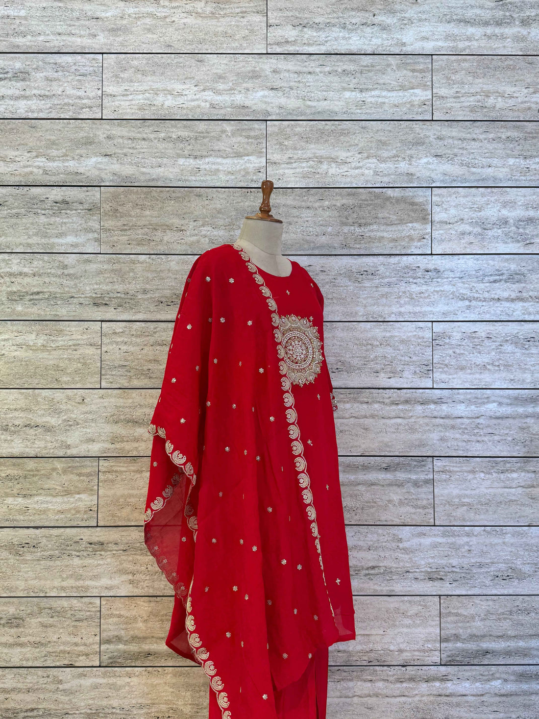 Premium Mul Chanderi With Hand Work Dupatta Set