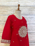 Premium Mul Chanderi With Hand Work Dupatta Set