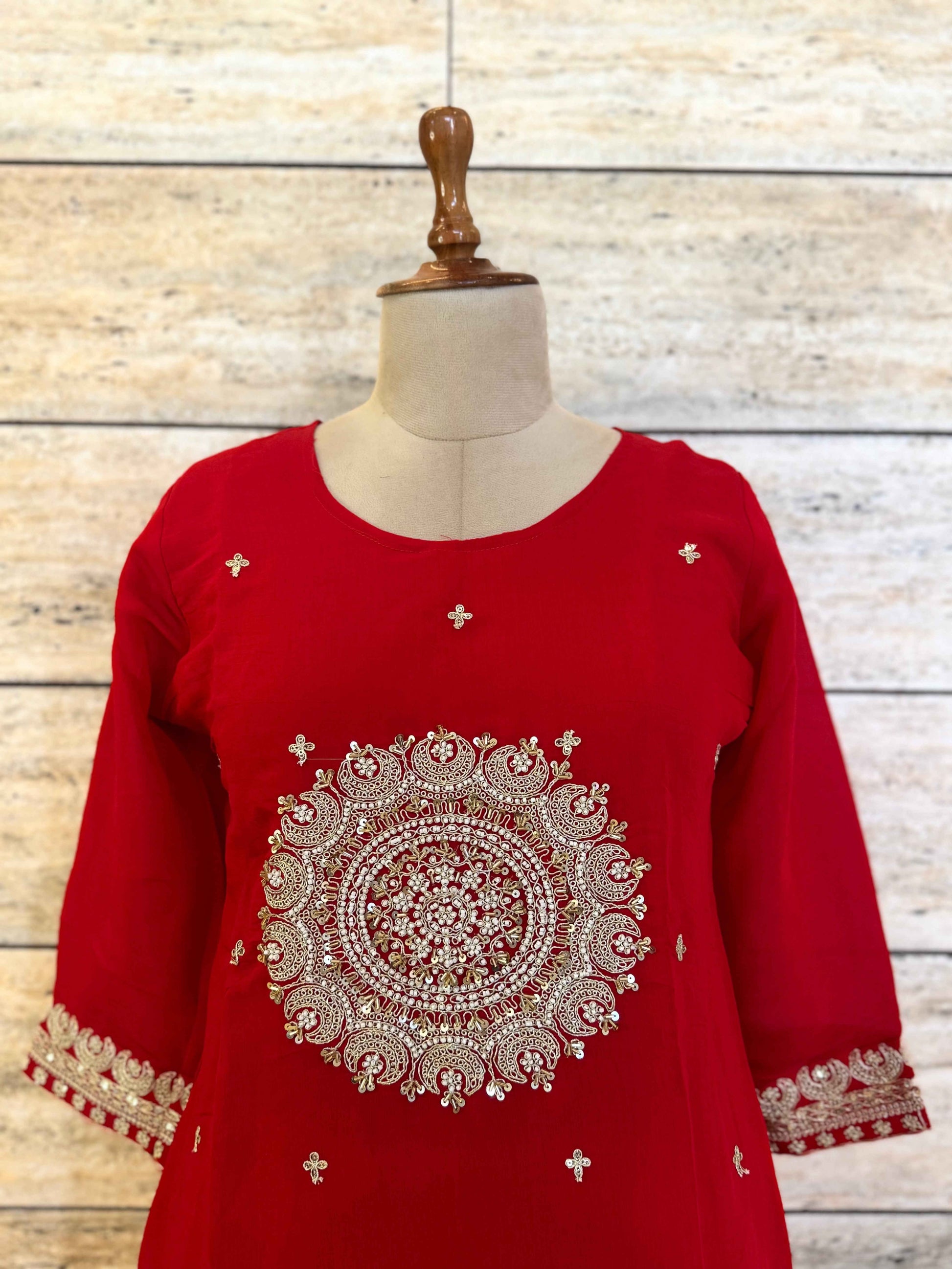 Premium Mul Chanderi With Hand Work Dupatta Set