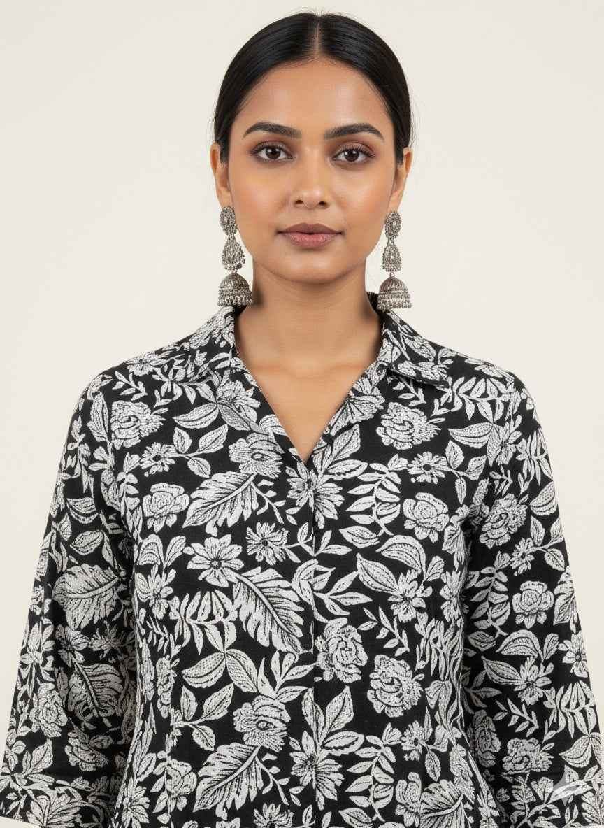 Pure Cotton Floral Print Co Ord Set