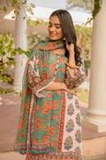 Pure Cotton Floral Print Crepe Dupatta set