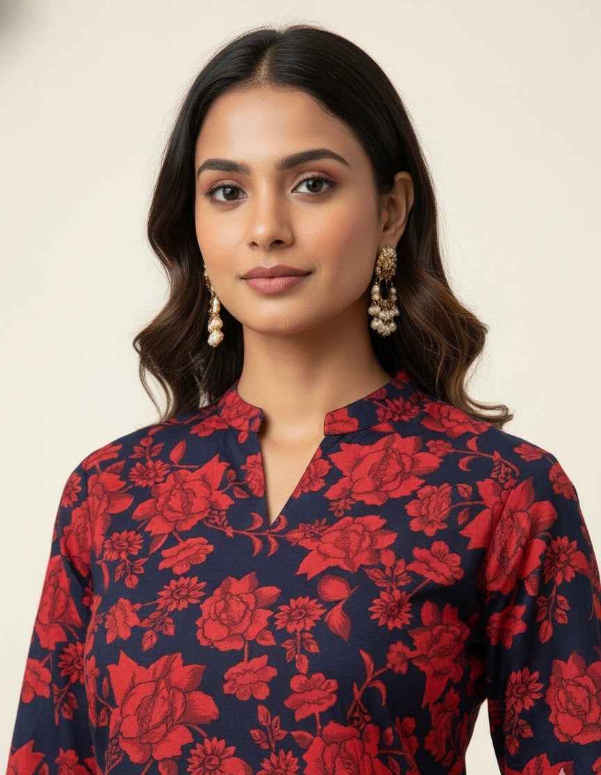 Pure Cotton Floral Print cord Set