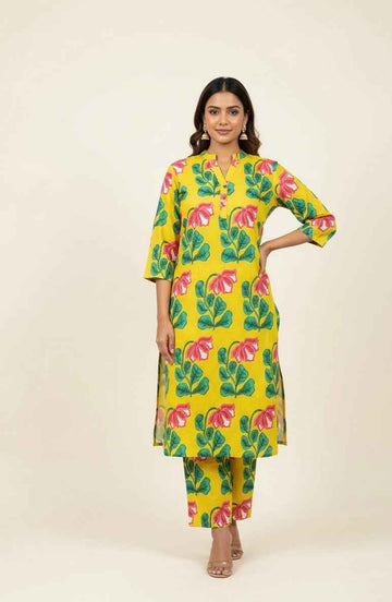 Pure Cotton Floral Print  cord set