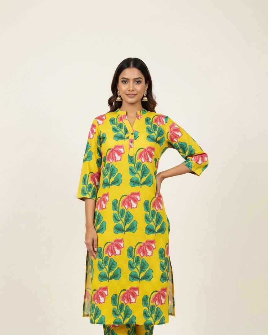 Pure Cotton Floral Print  cord set